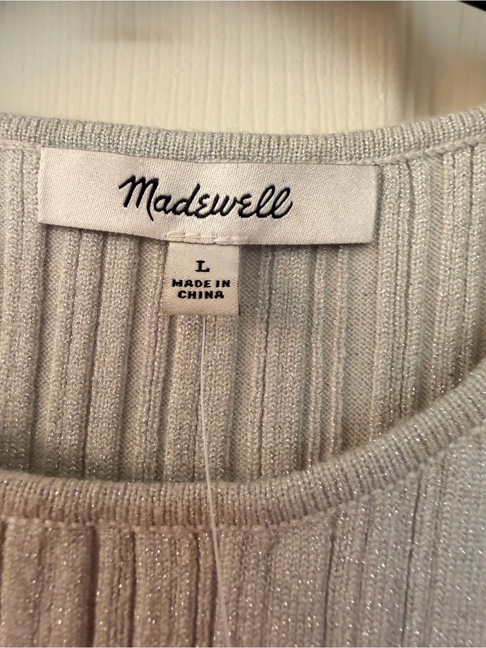 Madewell Light Gray Ribbed Racerback Tank - Picture 5 of 7
